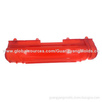 Big plastic parts injected with red transparent ABS materialNew